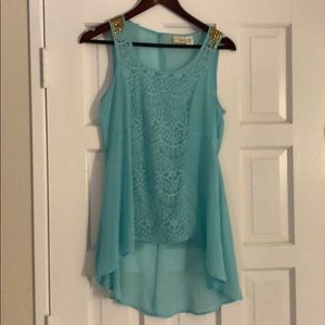 Green, lacy Daytrip blouse